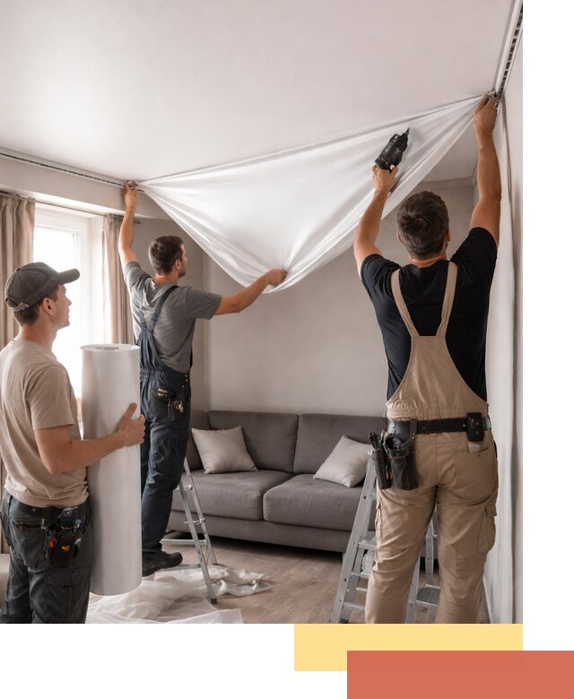 Монтаж сатинового натяжного потолка в Березниках качественно и быстро