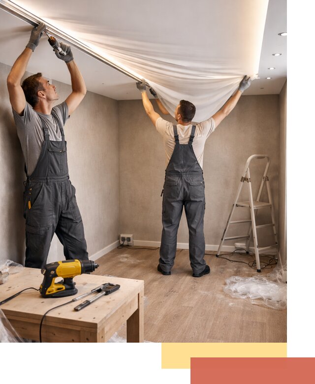 Монтаж натяжного потолка с подсветкой в Березниках цена и сроки