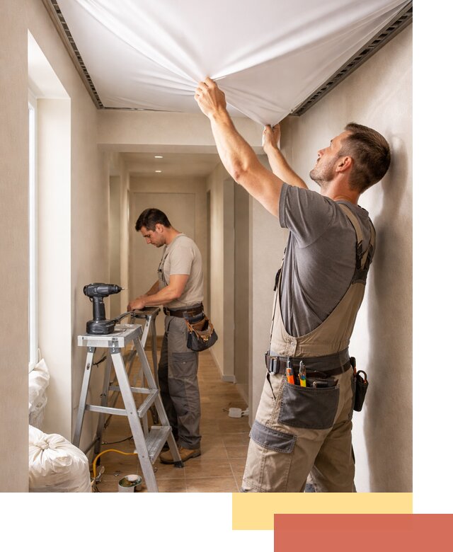 Монтаж натяжного потолка в прихожей в Березниках