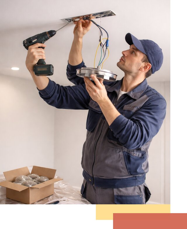 Установка люстры в натяжной потолок в Березниках