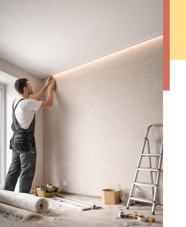 Теневые натяжные потолки в Березниках от 8445 руб. под ключ | ОТДЕЛОЧНИК-Брз