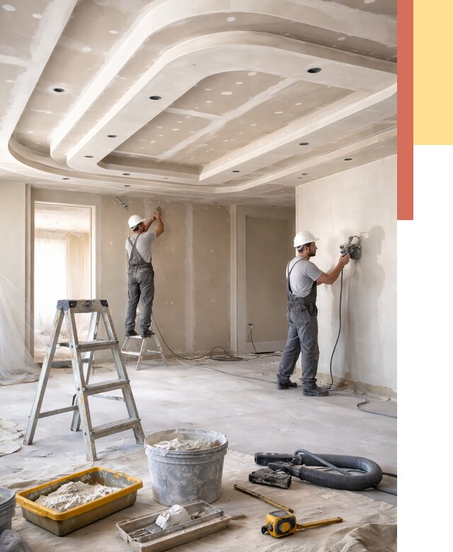 Многоуровневый потолок из гипсокартона в Березниках от 772 руб. под ключ | ОТДЕЛОЧНИК-Брз