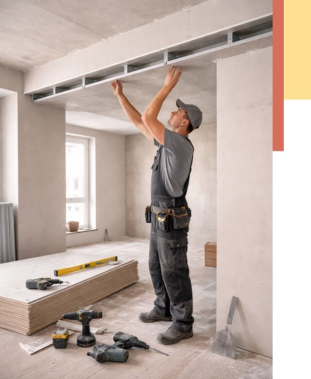 Потолок из гипсокартона с нишей в Березниках от 1287 руб. под ключ | ОТДЕЛОЧНИК-Брз