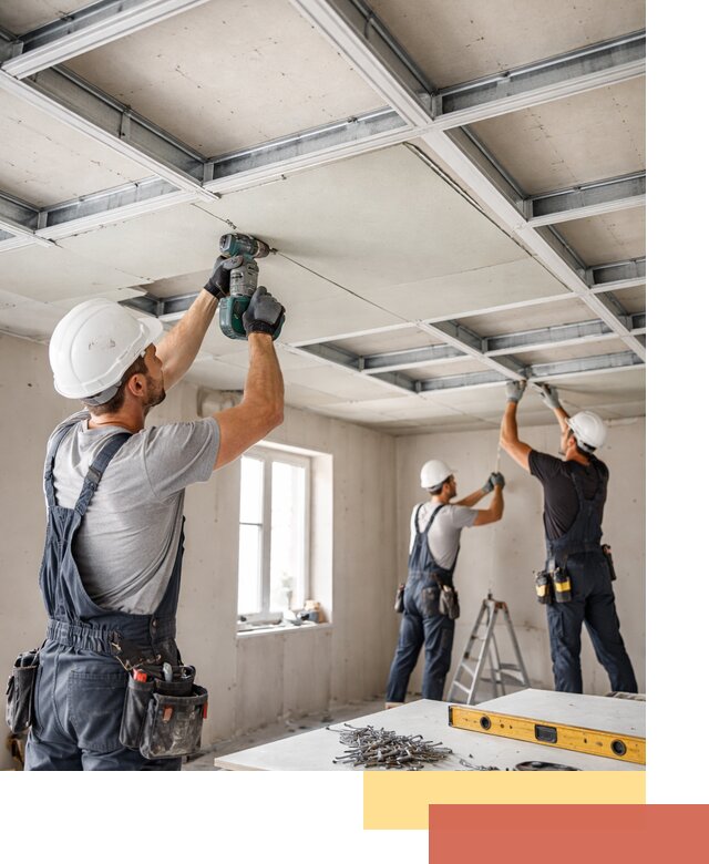 Кессонный потолок из гипсокартона под ключ в Березниках