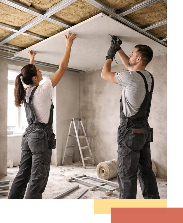 Звукоизоляция потолка из ГКЛ в Березниках профессионально и надежно