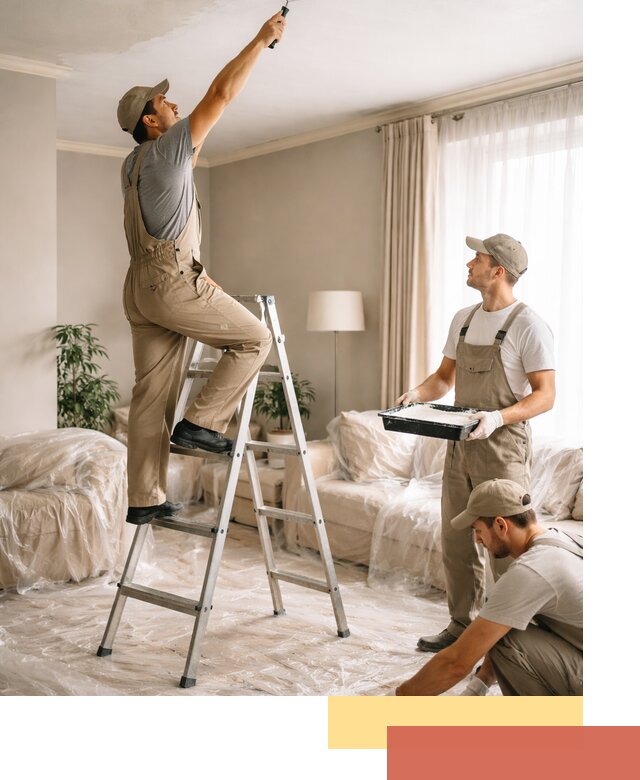 Покраска потолков акриловой краской в Березниках качественно и быстро