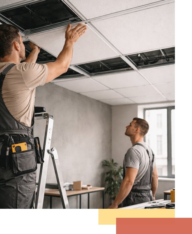 Монтаж потолочной плитки в Березниках качественно и в срок