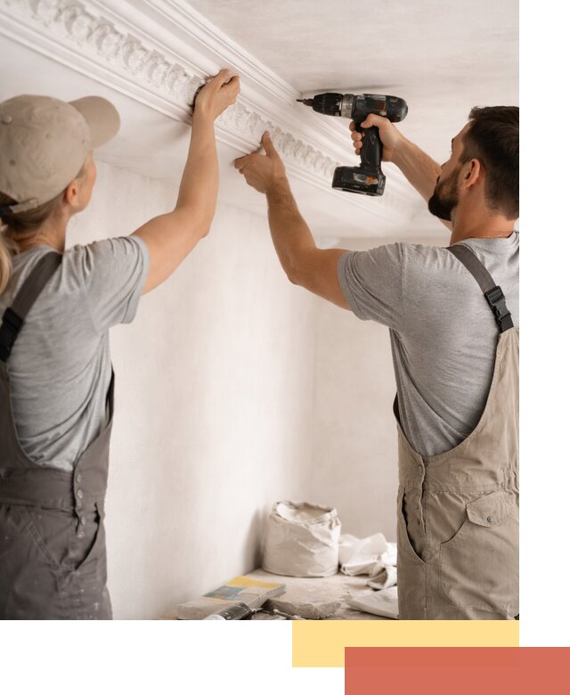 Профессиональный монтаж лепнины на потолок в Березниках