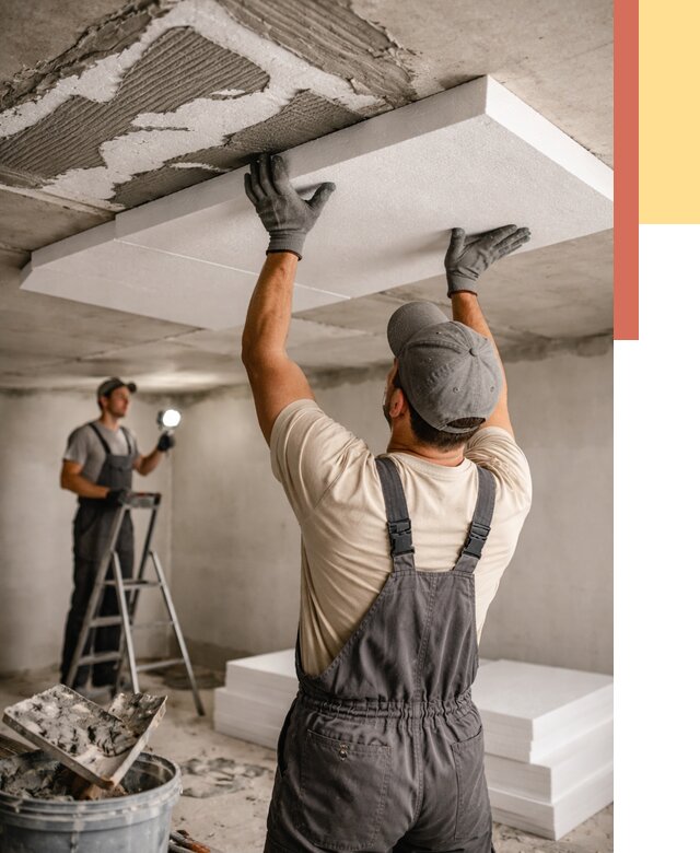 Утепление потолка пенопластом в Березниках от 4635 руб/м2 — недорого и быстро | ОТДЕЛОЧНИК-Брз