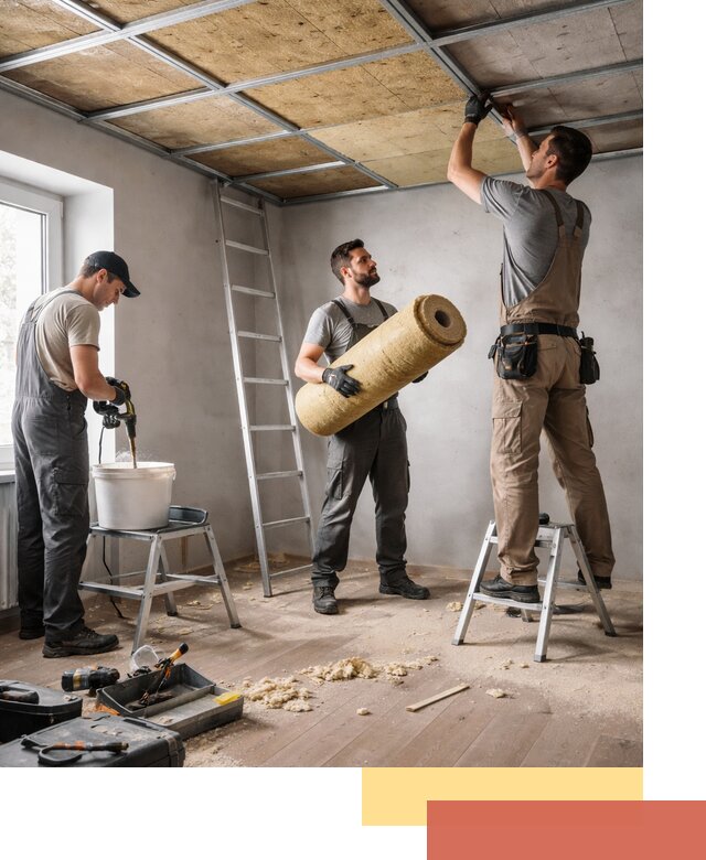 Шумоизоляция потолка в Березниках: профессиональный монтаж и отделка